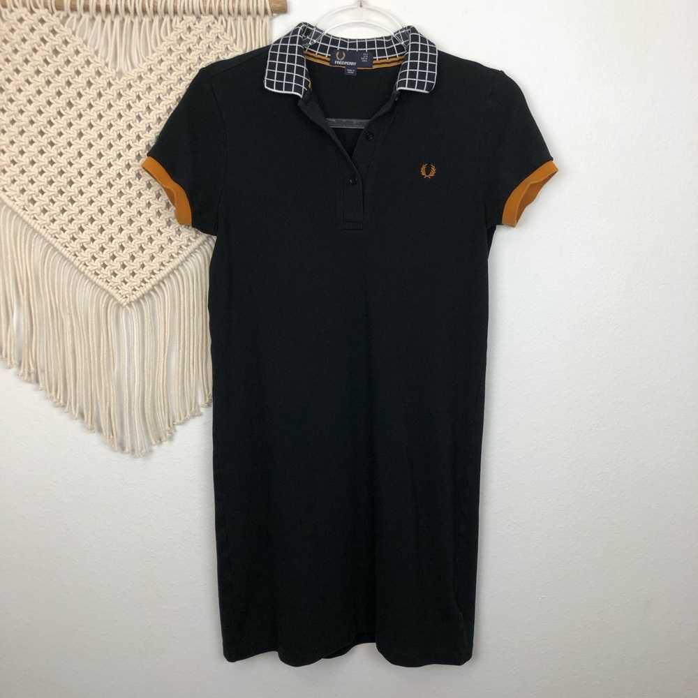 Fred Perry Blue & Gold Polo Dress Size 4